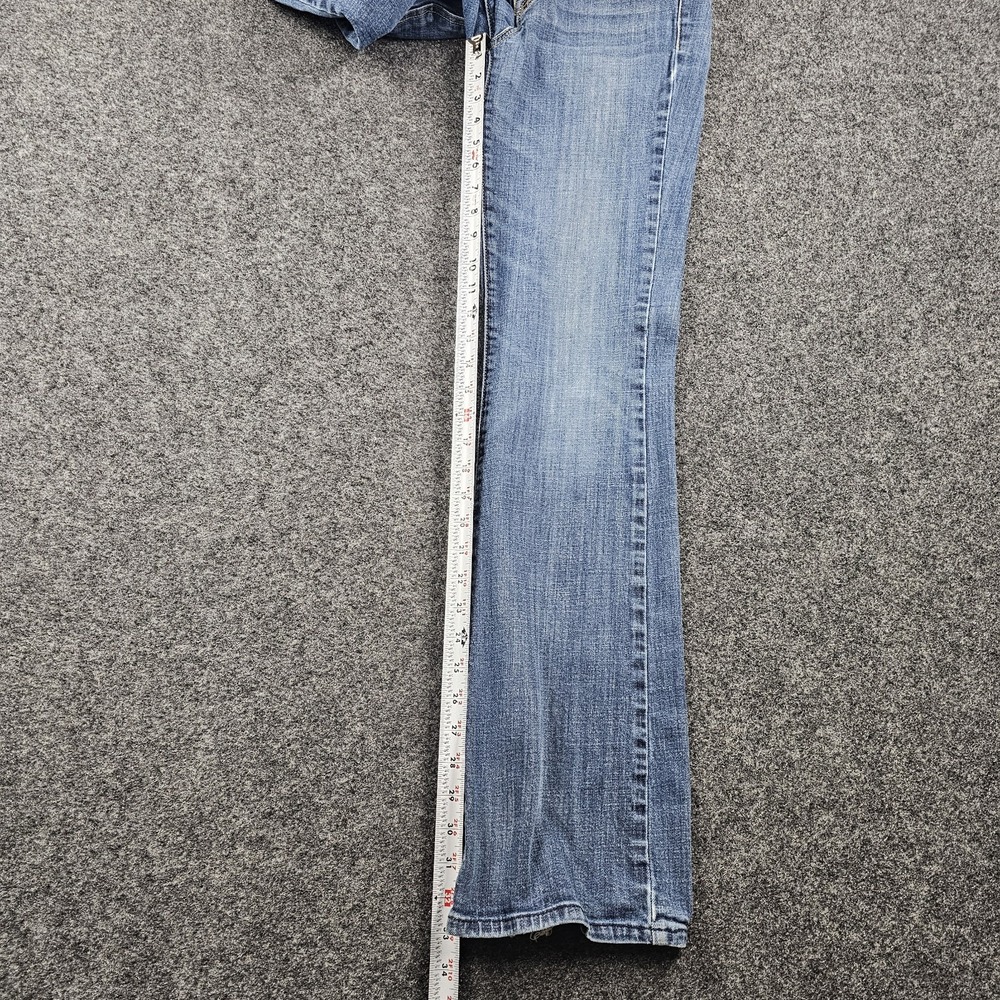 American Eagle Original Boot Jeans Womens 8 Long Stretch Bootcut Blue Denim - Picture 4 of 9